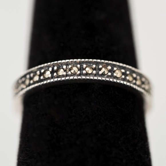 Judith Jack Silver and Tan Vintage-Style Ring - Picture 4 of 8